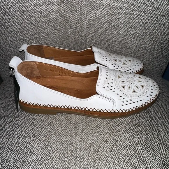 Spring Step Ingrid Soft Leather Slip On Loafer White Women Size 6.5 EU 37 NIB - Picture 4 of 13